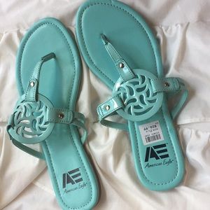 Turquoise Flip Flops